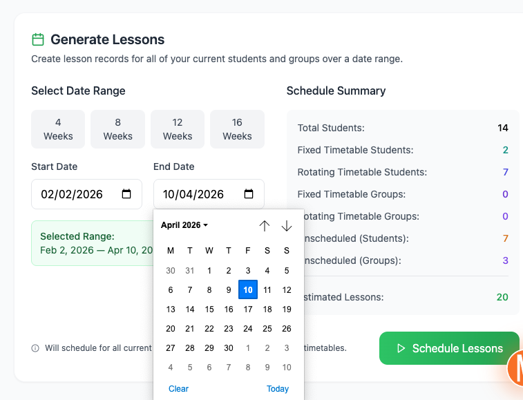 Billing and invoicing screenshots