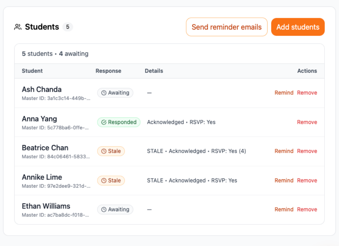News and communication screenshots