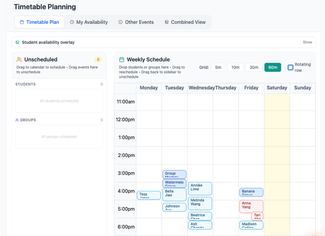 Attendance & Scheduling