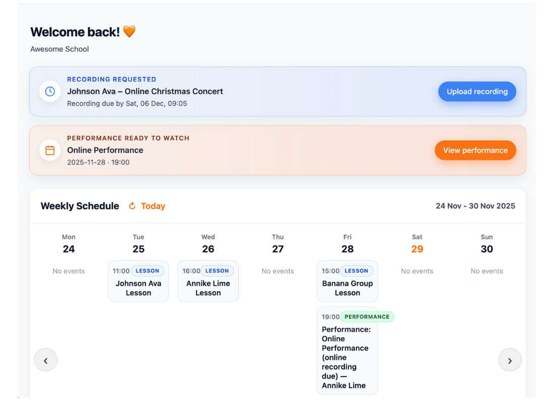Parent & Student access