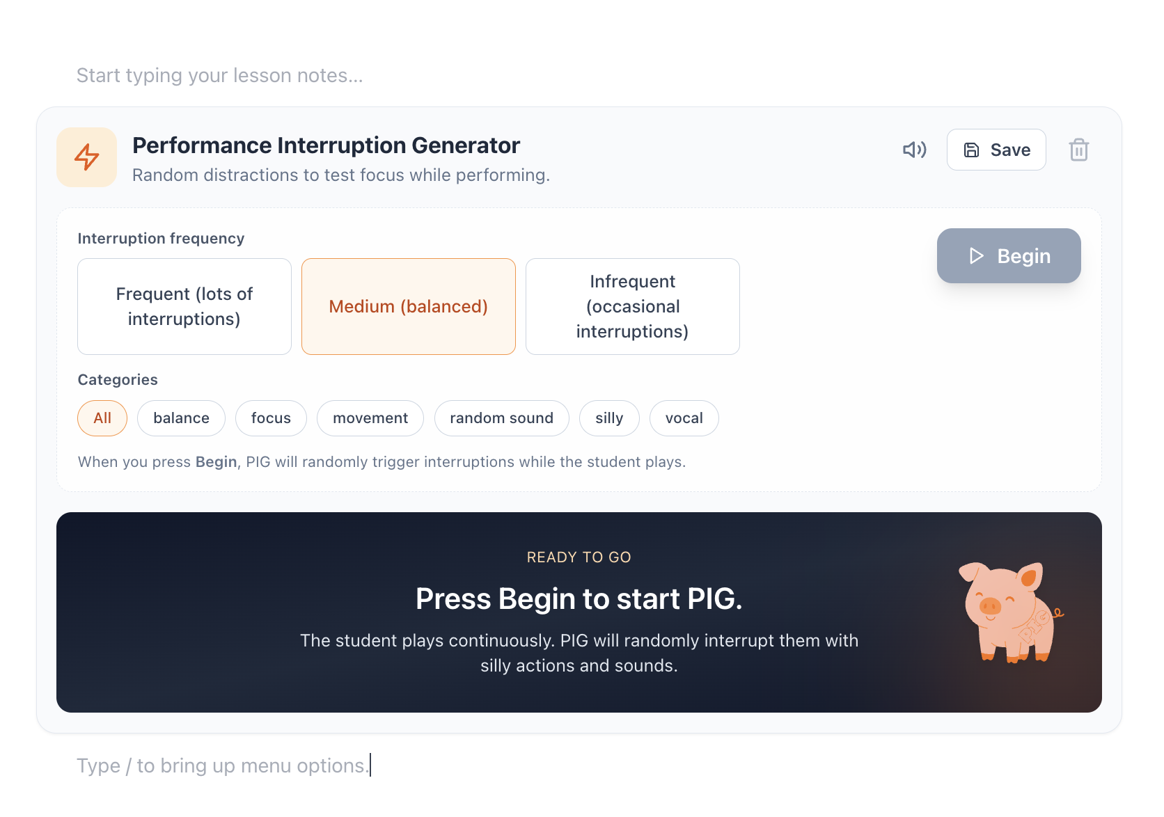 Teaching Tools, Inline
