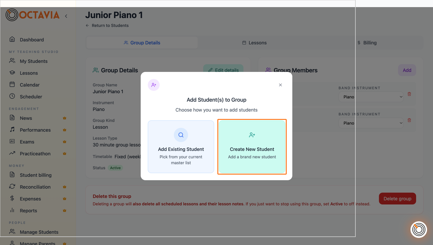 Step 10 - Select Create New Student
