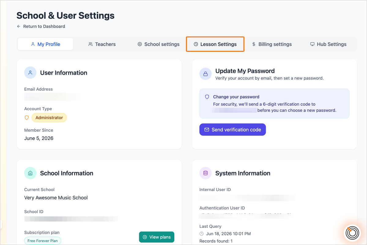 Step 2 - Go to the "Lesson Settings" tab