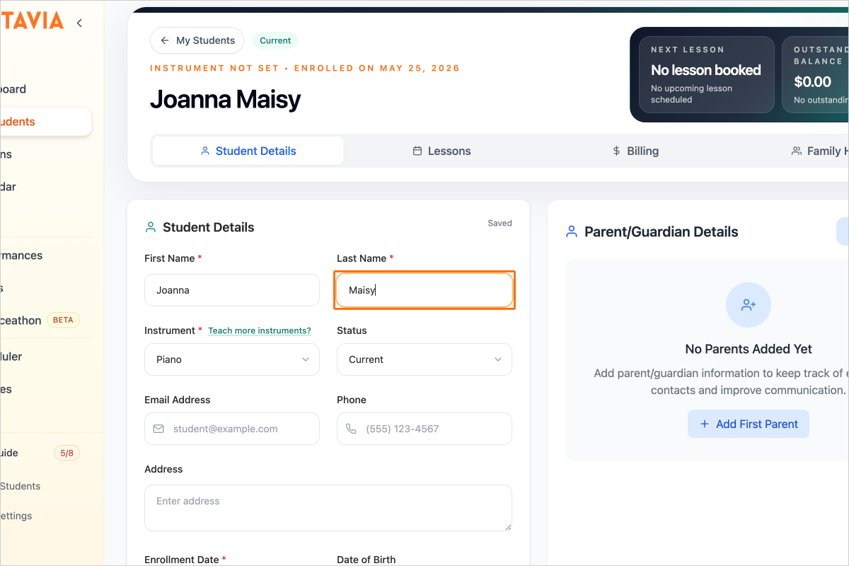 Step 4 - Enter the Student's Last Name